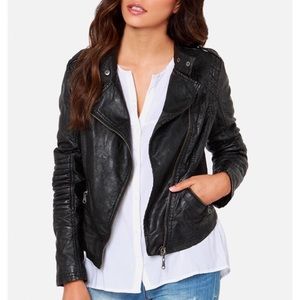 Express Vegan Moto Leather Jacket